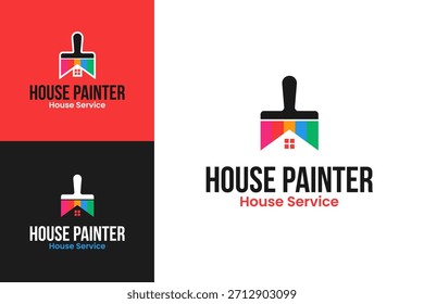 House painter logo design template vector illustration