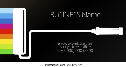 House Painter And Paint Work Business Card Concept