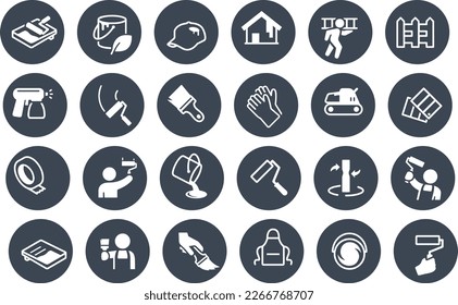 House Painting Icons vector design