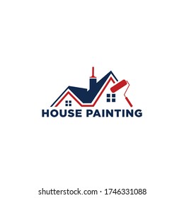 House Painting Logo Design Concept.