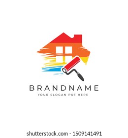 House Painting Logo Design Template