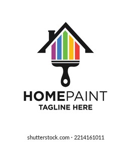 House Painting Logo Design Template Inspiration, Vector Illustration.