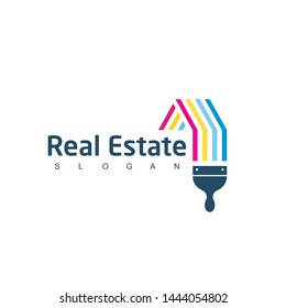 House Painting Logo Design Vector