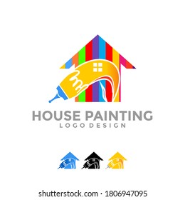 House Painting logo design vector template