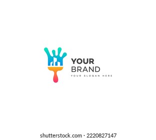 House painting logo design vector template