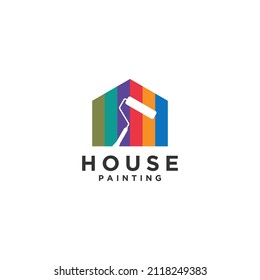 house painting logo template in white background