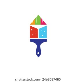 house painting logo and vector and colored paintings logo design template.