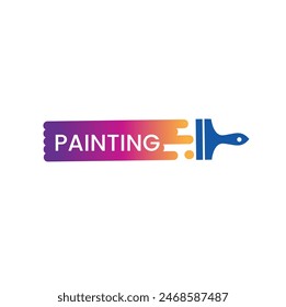 house painting logo and vector and colored paintings logo design template.