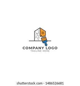 house painting logo vector icon ilustration