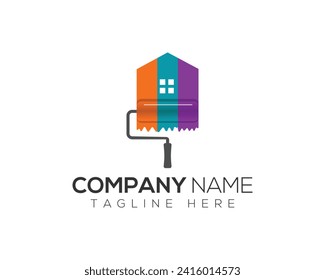 House Painting Service Vector Design Template. Home Painting Logo Design.