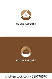 House parquet logo template.