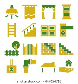 house parts icon set