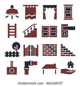house parts icon set