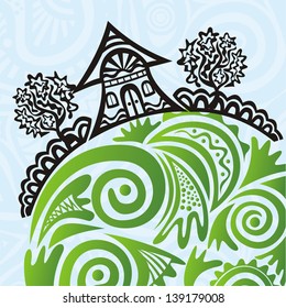House pattern vector illustration