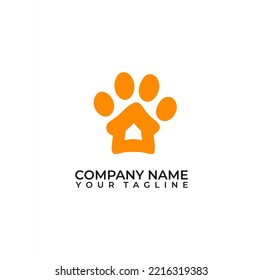 House Paw logo vector illustration
