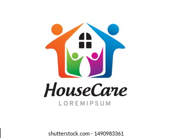 House And People Logo Symbol Or Icon Template