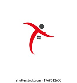 House people modern logo vector, home community illustration design.