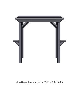 house pergola patio cartoon. window building, sky blue, aluminum garden house pergola patio sign. isolated symbol vector illustration