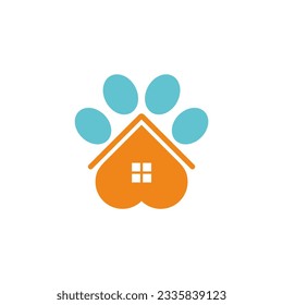 House pet dog logo vector image