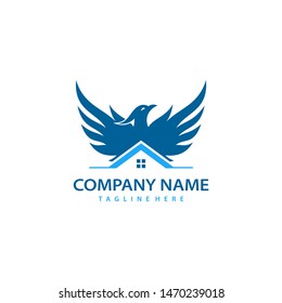 House Phoenix Logo Vector Template