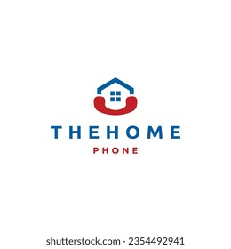 House phone call logo icon design template flat vector