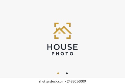 house photo logo design vector silhouette illustration