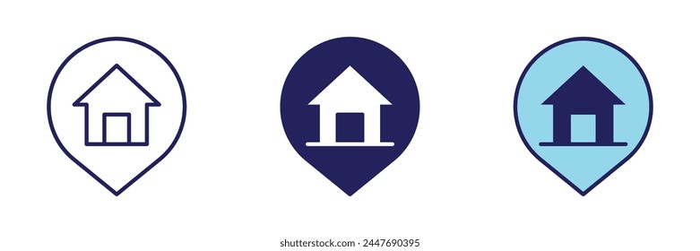 Icono de pin de la casa - Navegación