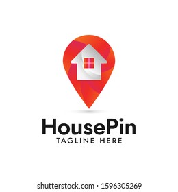 House pin location logo template