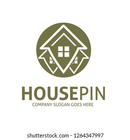House Pin Locator Logo