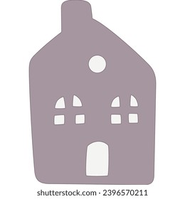 House in pink with transparent background