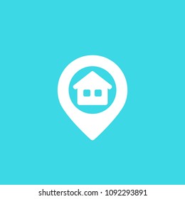 house and pinpoint mark