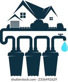 House and pipe system water purification filters