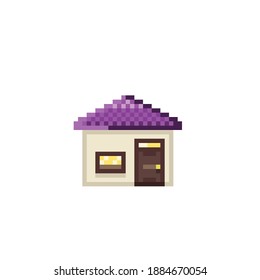 Pixelkunst des Hauses. Vektorgrafik.