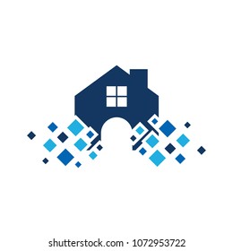 House Pixel logo Icon Design
