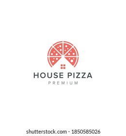 House Pizza Logo Vector Icon