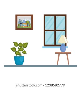 house place with table and plant