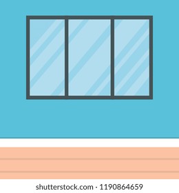 house place with window scene