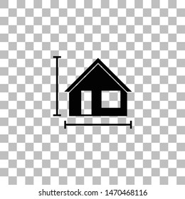 House Plan. Black flat icon on a transparent background. Pictogram for your project