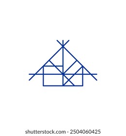Diseño de Vector de icono de arquitecto de logotipo de Plan de la casa