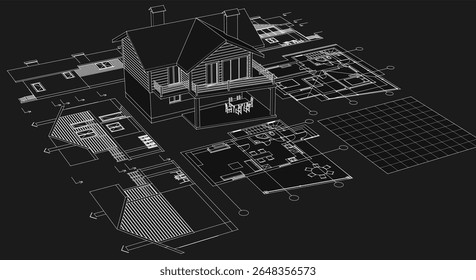  Ilustración 3D del concepto de Plan de la casa