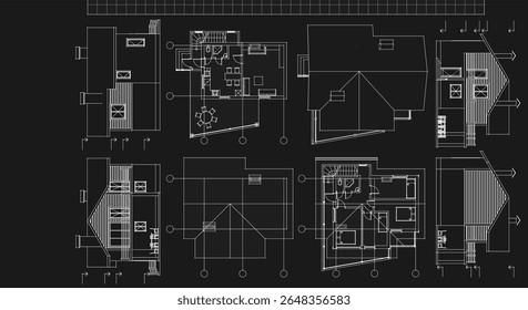  house plan concept 3d illustration