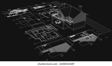  Ilustración 3D del concepto de Plan de la casa