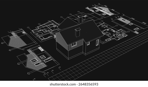  Ilustración 3D del concepto de Plan de la casa