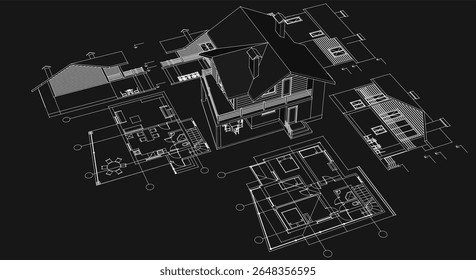  Ilustración 3D del concepto de Plan de la casa