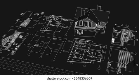  Ilustración 3D del concepto de Plan de la casa