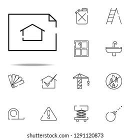 house plan, drawing icon. construction icons universal set for web and mobile