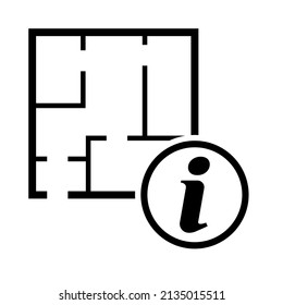 House plan icon, architecture sketch graphic design, home construction project vector illustration .