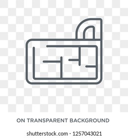 House plan icon. House plan design concept from  collection. Simple element vector illustration on transparent background.