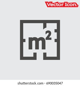House plan Icon isolated sign symbol and flat style for app, web and digital design. Vector illustration.