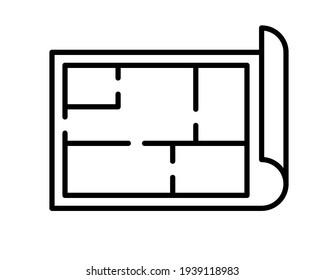 House Plan Icon. Professional, pixel perfect icons optimized for both large and small resolutions.